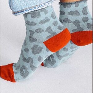 Tailored Union Guépard Ankle Roll Top Ankle Socks New with Tag One Size Fits All